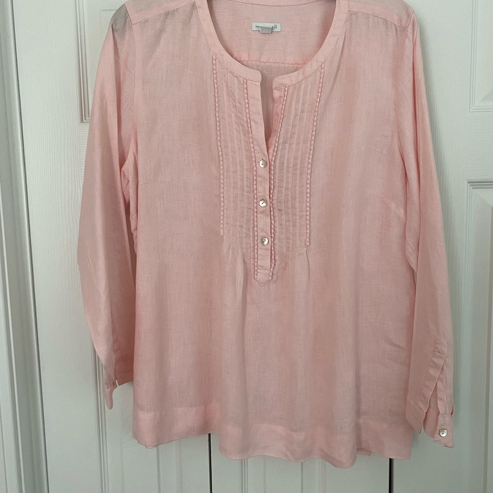 J.Jill Pink Blouse size Large Petite
